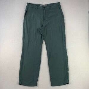 REI Sahara Hiking Pants Mens 34x30 Green Outdoor Lightweight Nylon Trousers